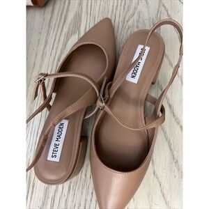 NEW!! Steve Madden Women's Christy Leather Slingback Flats Variety size 7.5